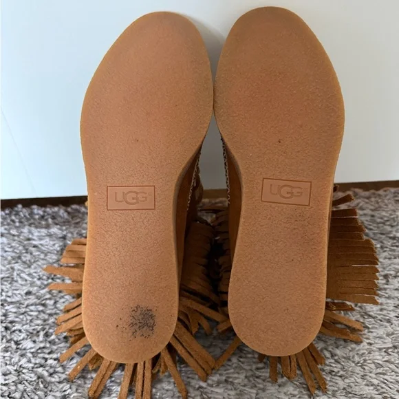 UGG Caleb chestnut fringe booties - Picture 3 of 5